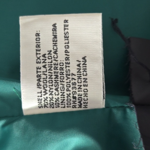 St. John's Bay Green Wool/Cashmere Medium Winter Coat - Picture 4 of 12